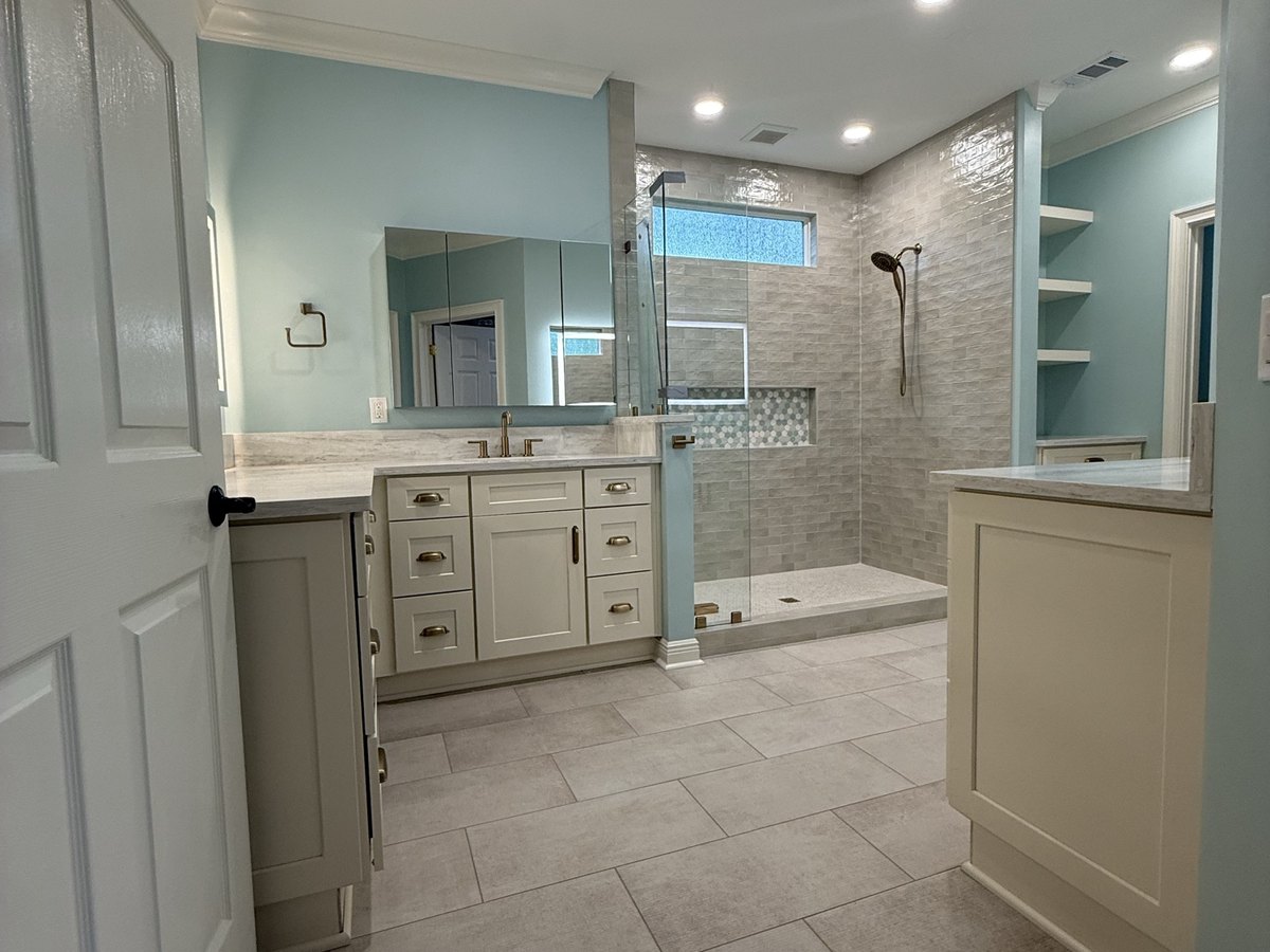 Primary bath after the JSR Construction remodel